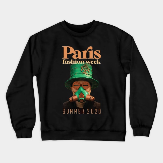 Paris Fashion Week Summer 2020 Gas Masks Are All The Rage Crewneck Sweatshirt by SeaLAD